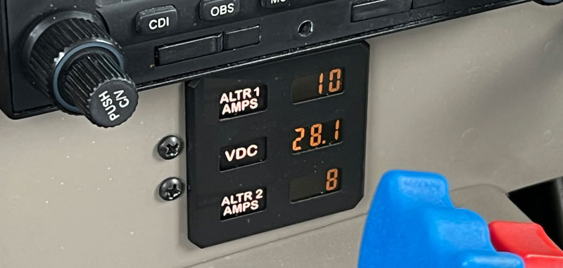 Cockpit ammeter