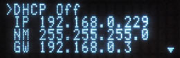 DHCP OFF